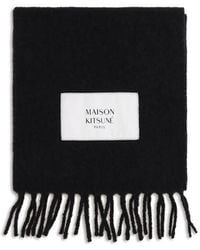 Maison Kitsuné - Black Polyamide Scarf - Lyst
