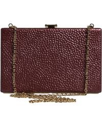 Dolce & Gabbana - Leather Clutch Evening Crossbody Bag - Lyst