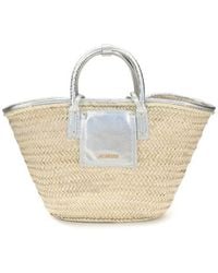 Jacquemus - Beige Raffia Handbag - Lyst