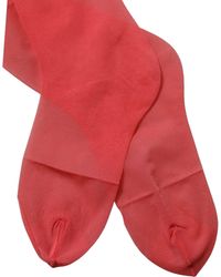 Dolce & Gabbana - Red Nylon Mesh Sheer Calf Long Accessory Socks - Lyst