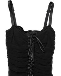 Dolce & Gabbana - Black Bodycon Fitted Corset Style Mini Dress - Lyst