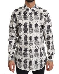 Dolce & Gabbana - White Pineapple Cotton Top Shirt - Lyst