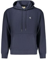 Calvin Klein - Blue Cotton Men's Sweatshirt - Lyst