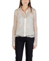 Guess - Beige Polyamide Blouse - Lyst