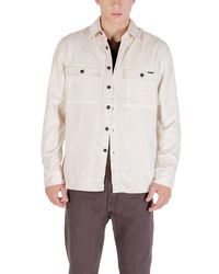 Gianni Lupo - Cream Cotton Shell Jacket - Lyst
