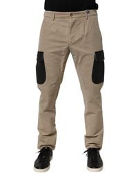 AT.P.CO - Beige Mid Waist Skinny Men Cargo Chino Trouser Pants - Lyst