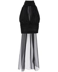 Dolce & Gabbana - Chiffon Top With Scarf Accessory - Lyst