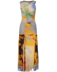 Desigual - Blue Elastane Casual Dress - Lyst