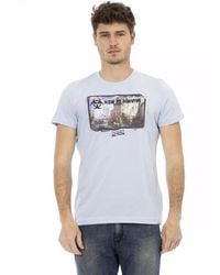TRUSSARDI ACTION - Light Blue Cotton Men T - Lyst