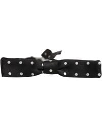 Dolce & Gabbana - Black White Polka Dot Adjustable Neck Papillon Bow Tie - Lyst