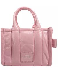 Marc Jacobs - The Shiny Crinkle Micro Tote Bubblegum Leather Crossbody - Lyst