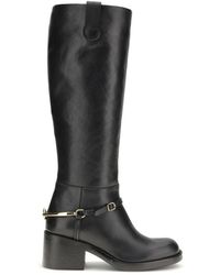 Chloé - Black Calf Leather Bos Taurus Lace - Lyst