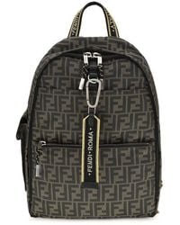 Fendi - Brown Polyester Backpack - Lyst