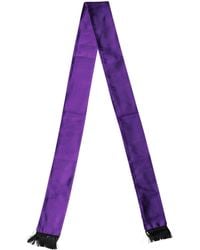 Dolce & Gabbana - Silk Fringes Neck Wrap Foulard Scarf - Lyst