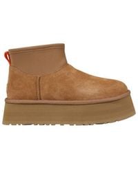 UGG - Beige Suede Leather Ankle Boots - Lyst
