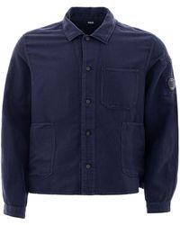 C.P. Company - Linen Blend Pockets Shirt - Lyst