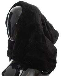 Dolce & Gabbana - Weasel Fur Crochet Hood Scarf Hat - Lyst
