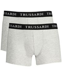 Trussardi - Gray Cotton Underwear - Lyst
