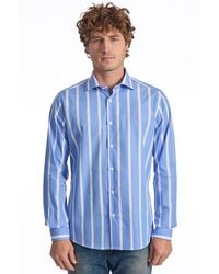 Baldinini - Light Blue Cotton Men Shirt - Lyst