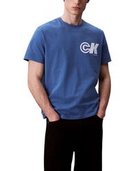 Calvin Klein - Blue Cotton T - Lyst