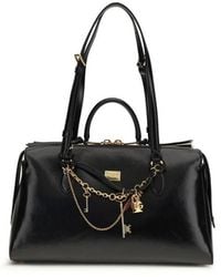 Dolce & Gabbana - Black Calf Leather Bos Taurus Shoulder Bag - Lyst