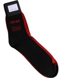 Dolce & Gabbana - Black Nylon Dg Logo Mid Calf Men Socks - Lyst