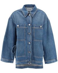 Closed - Denim Overshirt With Side Slits - Lyst
