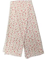 Dolce & Gabbana - White Silk Floral Chiffon Long Stole Scarf - Lyst