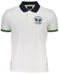 La Martina - White Cotton Polo Shirt - Lyst