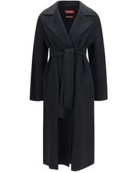 Max Mara - Black Wool Oves Aries Coat - Lyst