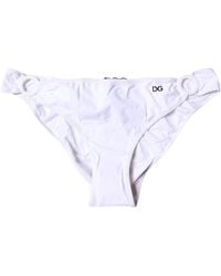 Dolce & Gabbana - Nylon Beachwear Bikini Bottom Swimwear - Lyst