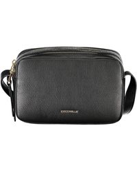 Coccinelle - Elegant Leather Shoulder Bag With Logo - Lyst
