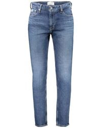 Calvin Klein - Blue Cotton Jeans & Pant - Lyst