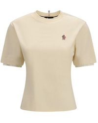 Moncler - Beige Cotton T - Lyst