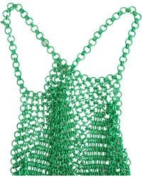 Dolce & Gabbana - Green Aluminum Sleeveless Halter Cropped Tank Top - Lyst