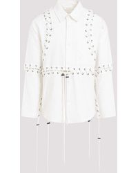 Craig Green - White Deconstructed Laced Cotton Shirt - Lyst