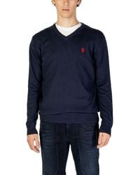 U.S. POLO ASSN. - Blue Cashmere Sweater - Lyst