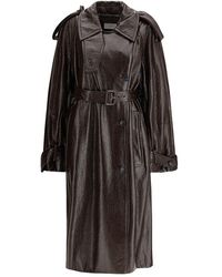 Max Mara - Brown Cotton Coat - Lyst