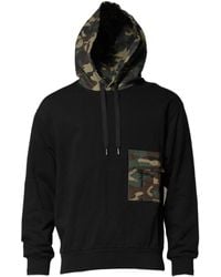 Dolce & Gabbana - Black Camouflage Hooded Sweatshirt Sweater - Lyst