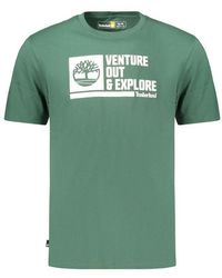 Timberland - Green Cotton T - Lyst