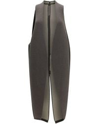 Rick Owens - Gray Wool Oves Aries Sleeveless Jacket - Lyst