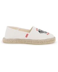 KENZO - Canvas Espadrilles With Logo Embroidery - Lyst