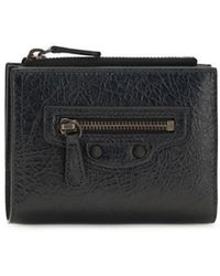 Balenciaga - Black Lamb Ovis Aries Wallet - Lyst