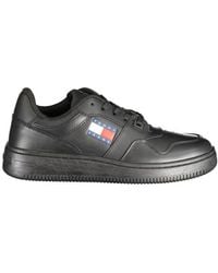 Tommy Hilfiger - Black Leather Men's Sneaker - Lyst