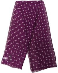 Dolce & Gabbana - Purple White Polka Dot Shawl Stole Scarf - Lyst