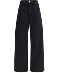 Rohe - Black Cotton Relaxed Fit Jeans - Lyst