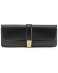 KHAITE - Black Calf Leather Bos Taurus Clutch Bag - Lyst