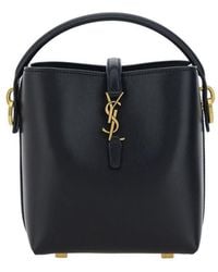 Saint Laurent - Black Calf Leather Bos Taurus Shoulder Bag - Lyst