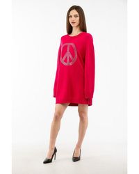 Moschino - Fuchsia Wool Casual Dress - Lyst