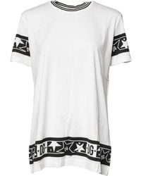 Dolce & Gabbana - White #dgmillennials Cotton Crewneck T - Lyst
